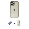 MARSİLYAN™- iPhone 12 Pro Max Kılıf Vadi Minimal - Siyah 20D Premium Cam Ekran Koruyucu + Metal Kamera Lens Koruma Cam - GD