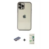 MARSİLYAN™- iPhone 12 Pro Max Kılıf Vadi Minimal - Siyah 20D Premium Cam Ekran Koruyucu + Renkli Kamera Lens Koruma Cam - TU