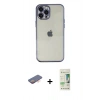 MARSİLYAN™- iPhone 12 Pro Max Kılıf Vadi Minimal - Siyah 20D Premium Cam Ekran Koruyucu + Renkli Kamera Lens Koruma Cam - TU