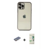 MARSİLYAN™- iPhone 12 Pro Max Kılıf Vadi Minimal - Siyah 20D Premium Cam Ekran Koruyucu + Renkli Kamera Lens Koruma Cam - SI