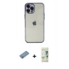 MARSİLYAN™- iPhone 12 Pro Max Kılıf Vadi Minimal - Siyah 20D Premium Cam Ekran Koruyucu + Shine Kamera Lens Koruma Cam - GS
