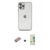 MARSİLYAN™- iPhone 12 Pro Max Kılıf Vadi Minimal - Siyah 20D Premium Cam Ekran Koruyucu + Shine Kamera Lens Koruma Cam - SABE
