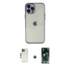 MARSİLYAN™- iPhone 12 Pro Max Kılıf Vadi Minimal - Siyah 360 Mat Full Body Arka Koruyucu + Shine Kamera Lens - GD
