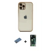 MARSİLYAN™- iPhone 12 Pro Max Kılıf Vadi Minimal - Siyah 360 Mat Full Body Arka Koruyucu + Shine Kamera Lens Koruma Cam - GD