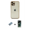 MARSİLYAN™- iPhone 12 Pro Max Kılıf Vadi Minimal - Siyah 360 Mat Full Body Arka Koruyucu + Shine Kamera Lens Koruma Cam - GI