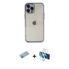 MARSİLYAN™- iPhone 12 Pro Max Kılıf Vadi Minimal - Siyah 3D Antistatik Seramik Nano Ekran Koruyucu + Shine Kamera Lens Koruma Cam - MI