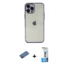 MARSİLYAN™- iPhone 12 Pro Max Kılıf Vadi Minimal - Siyah 5D Eko Cam Ekran Koruyucu + Gold Shine Kamera Lens Koruma Cam