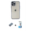 MARSİLYAN™- iPhone 12 Pro Max Kılıf Vadi Minimal - Siyah 5D Eko Cam Ekran Koruyucu + Metal Kamera Lens Koruma Cam - KI