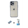 MARSİLYAN™- iPhone 12 Pro Max Kılıf Vadi Minimal - Siyah 5D Eko Cam Ekran Koruyucu + Shine Kamera Lens Koruma Cam - PE