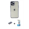 MARSİLYAN™- iPhone 12 Pro Max Kılıf Vadi Minimal - Siyah 5D Eko Cam Ekran Koruyucu + Renkli Kamera Lens Koruma Cam - TU