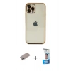 MARSİLYAN™- iPhone 12 Pro Max Kılıf Vadi Minimal - Siyah 5D Eko Cam Ekran Koruyucu + Shine Kamera Lens Koruma Cam - SABE