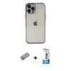 MARSİLYAN™- iPhone 12 Pro Max Kılıf Vadi Minimal - Siyah 5D Eko Cam Ekran Koruyucu + Shine Kamera Lens Koruma Cam - SABE