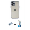 MARSİLYAN™- iPhone 12 Pro Max Kılıf Vadi Minimal - Siyah 5D Eko Cam Ekran Koruyucu + Shine Kamera Lens Koruma Cam - MI