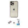 MARSİLYAN™- iPhone 12 Pro Max Kılıf Vadi Minimal - Siyah 5D Eko Cam Ekran Koruyucu + Shine Kamera Lens Koruma Cam - SABE