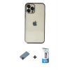 MARSİLYAN™- iPhone 12 Pro Max Kılıf Vadi Minimal - Siyah 5D Eko Cam Ekran Koruyucu + Siyah Shine Kamera Lens Koruma Cam