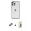 MARSİLYAN™- iPhone 12 Pro Max Kılıf Vadi Minimal - Siyah 6D Mat Seramik Hayalet Nano Ekran Koruyucu + Shine Kamera Lens Koruma Cam - GS