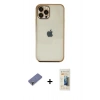 MARSİLYAN™- iPhone 12 Pro Max Kılıf Vadi Minimal - Siyah 6D Mat Seramik Hayalet Nano Ekran Koruyucu + Metal Kamera Lens Koruma Cam - GD