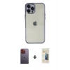 MARSİLYAN™- iPhone 12 Pro Max Kılıf Vadi Minimal - Siyah 6D Mat Seramik Hayalet Nano Ekran Koruyucu + Neon Fosforlu Kamera Lens - TU