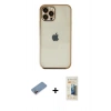 MARSİLYAN™- iPhone 12 Pro Max Kılıf Vadi Minimal - Siyah 6D Mat Seramik Hayalet Nano Ekran Koruyucu + Shine Kamera Lens Koruma Cam - PE
