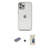MARSİLYAN™- iPhone 12 Pro Max Kılıf Vadi Minimal - Siyah 6D Mat Seramik Hayalet Nano Ekran Koruyucu + Renkli Kamera Lens Koruma Cam - PE