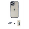 MARSİLYAN™- iPhone 12 Pro Max Kılıf Vadi Minimal - Siyah 6D Mat Seramik Hayalet Nano Ekran Koruyucu + Renkli Kamera Lens Koruma Cam - SI
