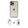 MARSİLYAN™- iPhone 12 Pro Max Kılıf Vadi Minimal - Siyah 6D Mat Seramik Hayalet Nano Ekran Koruyucu + Shine Kamera Lens - GD