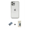 MARSİLYAN™- iPhone 12 Pro Max Kılıf Vadi Minimal - Siyah 6D Mat Seramik Hayalet Nano Ekran Koruyucu + Shine Kamera Lens Koruma Cam - SH