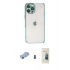 MARSİLYAN™- iPhone 12 Pro Max Kılıf Vadi Minimal - Siyah 6D Mat Seramik Hayalet Nano Ekran Koruyucu + Shine Kamera Lens Koruma Cam - MI
