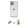 MARSİLYAN™- iPhone 12 Pro Max Kılıf Vadi Minimal - Siyah 6D Mat Seramik Hayalet Nano Ekran Koruyucu + Shine Kamera Lens Koruma Cam - GI