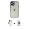 MARSİLYAN™- iPhone 12 Pro Max Kılıf Vadi Minimal - Siyah Bilvis Hayalet Cam Ekran Koruyucu + Shine Kamera Lens - GD