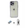 MARSİLYAN™- iPhone 12 Pro Max Kılıf Vadi Minimal - Siyah Bilvis Hayalet Cam Ekran Koruyucu + Shine Kamera Lens Koruma Cam - GS