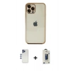 MARSİLYAN™- iPhone 12 Pro Max Kılıf Vadi Minimal - Siyah Bilvis Hayalet Cam Ekran Koruyucu + Shine Kamera Lens - LT