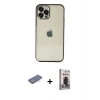 MARSİLYAN™- iPhone 12 Pro Max Kılıf Vadi Minimal - Siyah Bilvis Hayalet Cam Ekran Koruyucu + Renkli Kamera Lens Koruma Cam - MI