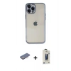 MARSİLYAN™- iPhone 12 Pro Max Kılıf Vadi Minimal - Siyah Bilvis Hayalet Cam Ekran Koruyucu + Renkli Kamera Lens Koruma Cam - MI