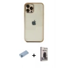 MARSİLYAN™- iPhone 12 Pro Max Kılıf Vadi Minimal - Siyah Bilvis Hayalet Cam Ekran Koruyucu + Shine Kamera Lens Koruma Cam - MI