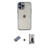 MARSİLYAN™- iPhone 12 Pro Max Kılıf Vadi Minimal - Siyah Bilvis Hayalet Cam Ekran Koruyucu + Metal Kamera Lens Koruma Cam - GD
