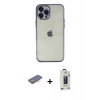 MARSİLYAN™- iPhone 12 Pro Max Kılıf Vadi Minimal - Siyah Bilvis Hayalet Cam Ekran Koruyucu + Renkli Kamera Lens Koruma Cam - TU