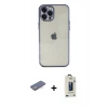 MARSİLYAN™- iPhone 12 Pro Max Kılıf Vadi Minimal - Siyah Bilvis Hayalet Cam Ekran Koruyucu + Renkli Kamera Lens Koruma Cam - MI