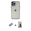 MARSİLYAN™- iPhone 12 Pro Max Kılıf Vadi Minimal - Siyah Bilvis Hayalet Cam Ekran Koruyucu + Shine Kamera Lens Koruma Cam - PE
