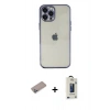 MARSİLYAN™- iPhone 12 Pro Max Kılıf Vadi Minimal - Siyah Bilvis Hayalet Cam Ekran Koruyucu + Shine Kamera Lens Koruma Cam - SABE