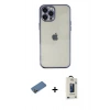 MARSİLYAN™- iPhone 12 Pro Max Kılıf Vadi Minimal - Siyah Bilvis Hayalet Cam Ekran Koruyucu + Shine Kamera Lens Koruma Cam - GD
