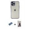 MARSİLYAN™- iPhone 12 Pro Max Kılıf Vadi Minimal - Siyah Bilvis Hayalet Cam Ekran Koruyucu + Shine Kamera Lens Koruma Cam - GD