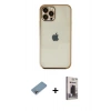 MARSİLYAN™- iPhone 12 Pro Max Kılıf Vadi Minimal - Siyah Bilvis Hayalet Cam Ekran Koruyucu + Shine Kamera Lens Koruma Cam - GI