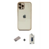 MARSİLYAN™- iPhone 12 Pro Max Kılıf Vadi Minimal - Siyah Bilvis Hayalet Cam Ekran Koruyucu + Shine Kamera Lens Koruma Cam - SABE