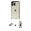 MARSİLYAN™- iPhone 12 Pro Max Kılıf Vadi Minimal - Siyah Bilvis Hayalet Cam Ekran Koruyucu + Shine Kamera Lens Koruma Cam - SABE