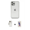 MARSİLYAN™- iPhone 12 Pro Max Kılıf Vadi Minimal - Siyah Joko 5D Cam + Shine Kamera Lens - GD