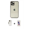 MARSİLYAN™- iPhone 12 Pro Max Kılıf Vadi Minimal - Siyah Joko 5D Cam + Shine Kamera Lens - GD