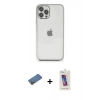 MARSİLYAN™- iPhone 12 Pro Max Kılıf Vadi Minimal - Siyah Joko 5D Cam + Shine Kamera Lens Koruma Cam - GD