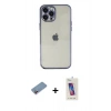 MARSİLYAN™- iPhone 12 Pro Max Kılıf Vadi Minimal - Siyah Joko 5D Cam + Shine Kamera Lens Koruma Cam - PE