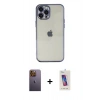 MARSİLYAN™- iPhone 12 Pro Max Kılıf Vadi Minimal - Siyah Joko 5D Cam + Neon Fosforlu Kamera Lens - SI
